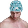 thumbnail image 2 of FYBTO Casquette de Natation Coquillages Unisexe Adulte Bleu Marine FYBTO Polyester, 2 of 4