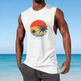 thumbnail image 2 of JSheng Mens Hawaiian Tank Tops Trendy Breathable Hawaiian Printed Gym Workout Summer Sleeveless T-Shirt for Man White XXL, 2 of 5