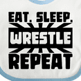 thumbnail image 4 of Inktastic Eat, Sleep, Wrestle, Repeat Boys or Girls Baby Bib, 4 of 4