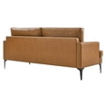thumbnail image 4 of Modway Evermore Modern Style Vegan Leather and Metal Sofa in Tan, 4 of 8