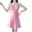 Pink, variant on Wyobmus Women's Satin Nightgown Comfortable Sleeveless Bowtie Pj Dress Solid V Neck Adjustable Slit Sleepwear Full Slip Babydoll Sleepwear Black