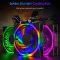 thumbnail image 2 of Visland 12cm Case Fan 1200RPM Low Noise RGB Lighting Large Air Volume Chassis Fan for Desktop, 2 of 8