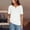 White, variant on Women's Casual Solid Color Medium Short Sleeve V-Neck Top