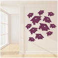 thumbnail image 4 of Burgundy Red Mortarboard Graduation Cutouts, 12 pk, 4 of 4