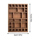 thumbnail image 3 of Mini Wooden Storage Divider Ornaments Multi-compartment Display Shelf for Small Collectibles Stones Shells Trinkets 1pack, 3 of 3