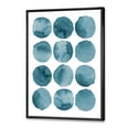 thumbnail image 3 of Designart 'Blue Aquamarine Circles Geometric Elements' Modern Framed Canvas Wall Art Print, 3 of 5