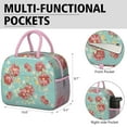 thumbnail image 6 of Lunch Bag Lunch Box for Women Reusable Insulated Lunch Cooler Bags,Large Capacity for Work Travel Picnic,Water-Resistant Pioneer Colorful Floral Lunch Tote Bag Gifts for Woman Mom Pink, 6 of 6
