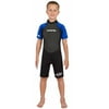 Hyperflex Unisex Access 2MM Springsuit Wetsuit, Kids, Blue/Black, 8