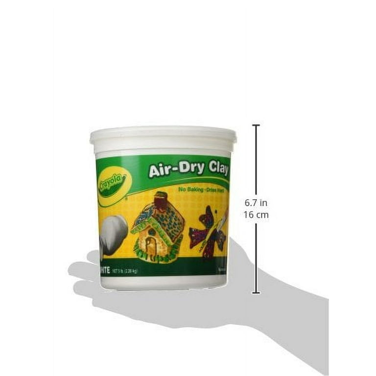  Crayola Air Dry Clay (5lb Bucket), Natural White
