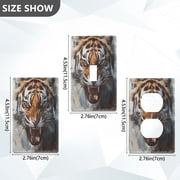 Switch Panel Switch Decoration 2.76x4.53x0.28 Inches Toggle Switch Switch Plate Wall Plates Living Room Kitchen Bedroom Study Switches Big-mouthed Tiger