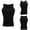 Black, variant on MISS MOLY Men's Slimming Body Shaper Compression Tank Top Vest Shirt Abs Shapewear
