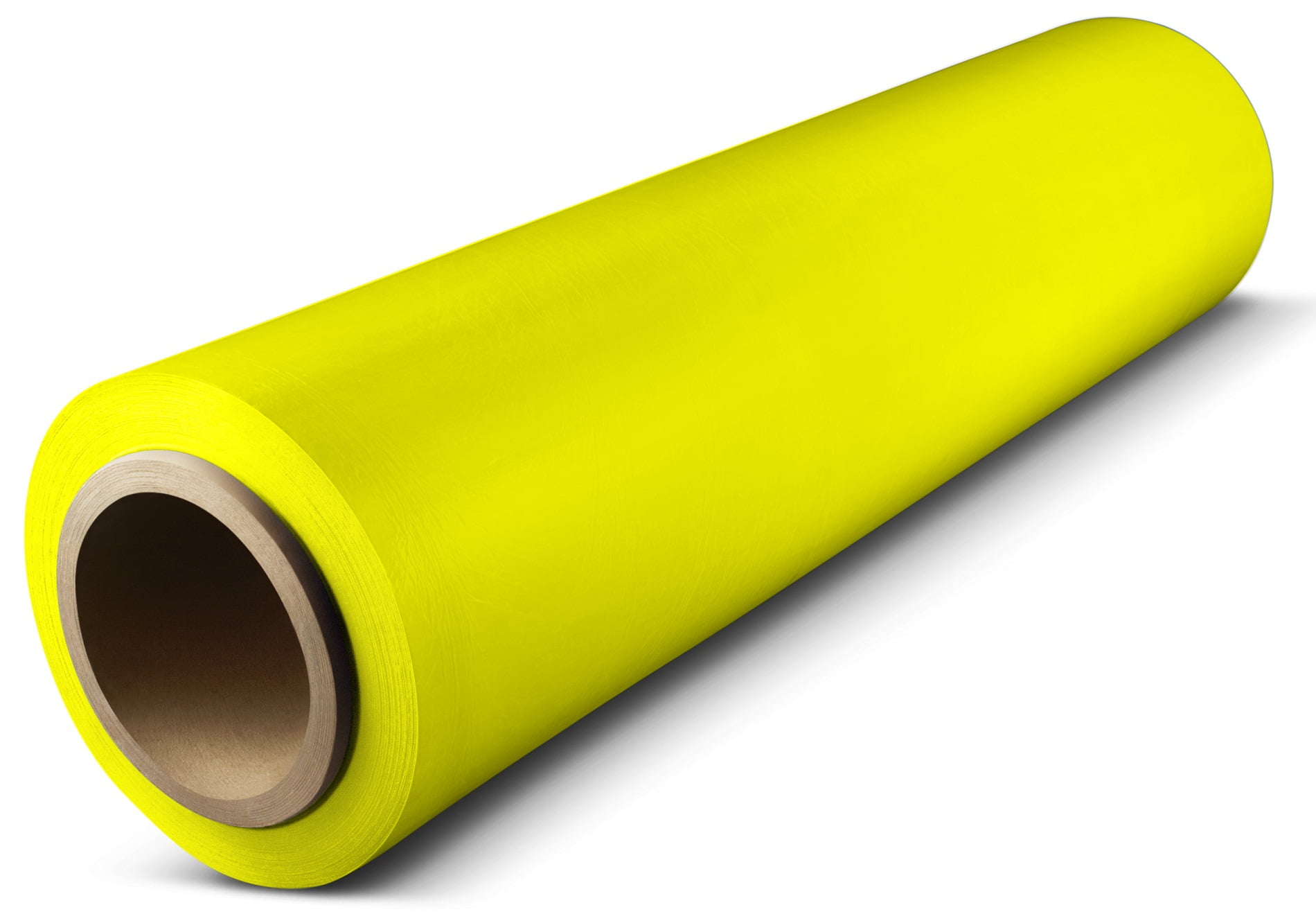 1 Roll 18" x 1500 Ft x 63 Ga Yellow Color Plastic Hand Wrap Stretch Film