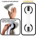 thumbnail image 6 of 2 Pcs Handicap Grab Bars - 2Pcs - Safety Suction Cup Bath Grips for Tub Heavy Duty Bathroom Hand Rails Support Handle for Elderly Seniors Medical Supplies for Handicap Disabled Toilets, 6 of 7