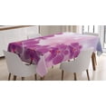 thumbnail image 1 of Ambesonne Floral Tablecloth Rectangular Table Cover, Exotic Orchid Flowers, 60"x84", Purple Pale Pink Blue, 1 of 3