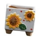 thumbnail image 4 of Maceta de cerámica con forma de girasol, creativa, ideal como regalo, maceta decorativa para Blanco, 4 of 9