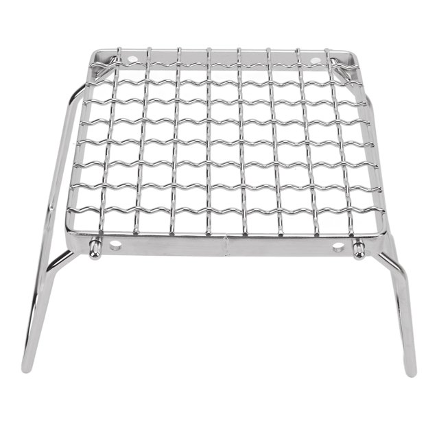 Parrilla plegable Jadeshay Parrilla para fogata de Acero inoxidable para estufa Barbacoa Alto rendimiento