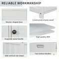 thumbnail image 4 of MODERNLUXE Banc de Rangement pour Chaussures de 43,5 Pouces avec 3 Portes, Banc d'Entrée avec Coussin Amovible et Compartiment Caché pour Salon, Entrée, Blanc, 4 of 8