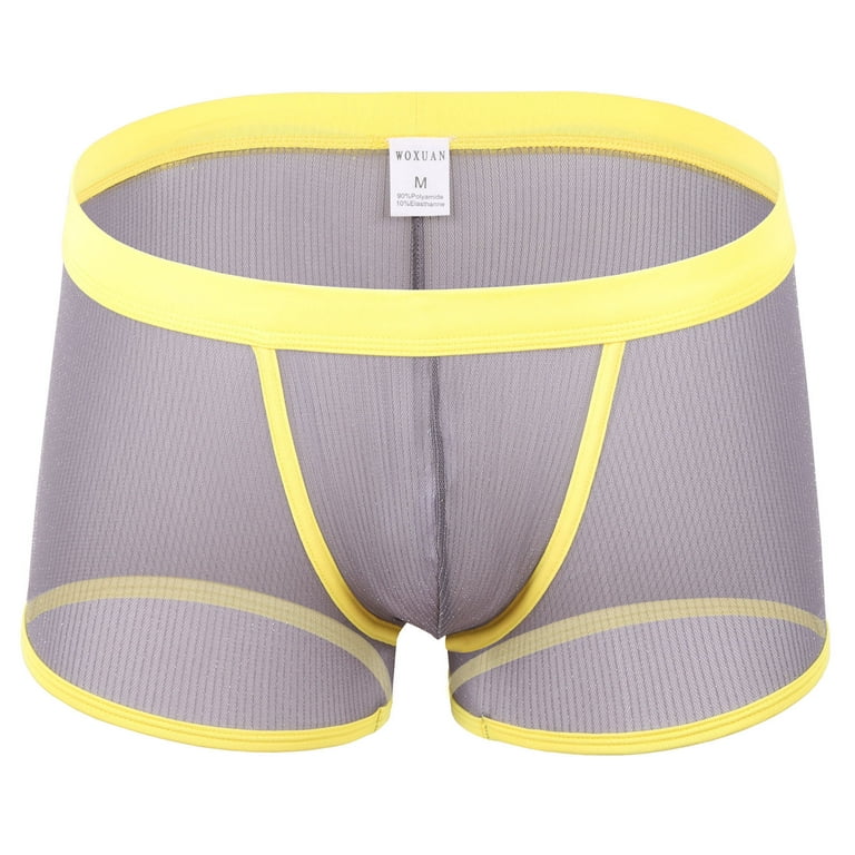 kpoplk Men's Underwear Briefs Men Underwear Mens Underwear Briefs Mens Briefs  Underwear Comfort Male Underwear for Gym Sport(Yellow,XL) 