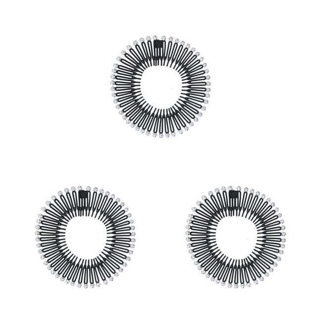 Minnieouse Peine elástico circular completo Peines flexibles Banda para la cabeza Accesorios de peluquería Type5 NO5