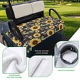 thumbnail image 5 of Golf Cart Seat Covers for 2 Seater,Yellow Sunflowers Microfiber Cart Seat Towel Blanket,Summer Botanical Elegant Pastoral Bees Absorbent NonSlip Bench Seats Protector for Golf Course 51"x31", 5 of 9