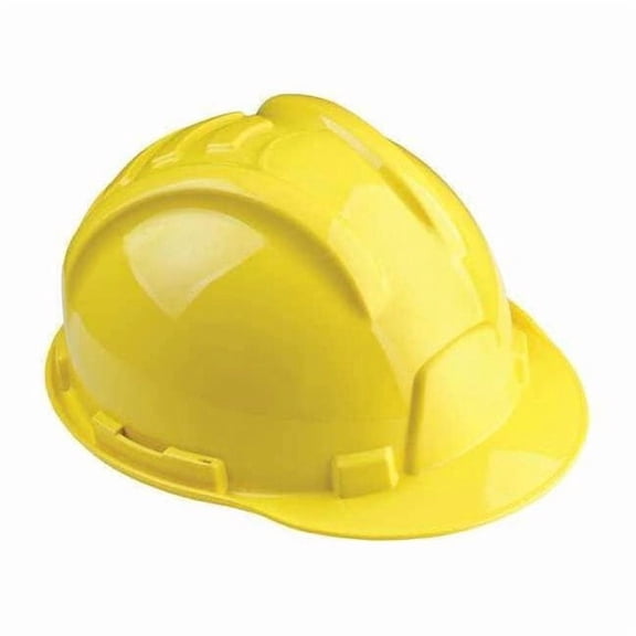 Hard Hat, Gladiator II, Polyethylene, 6 Point Ratchet, Type 1, Class E, Yellow