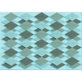 thumbnail image 1 of Ahgly Company Machine Washable Indoor Rectangle Transitional Tron Blue Area Rugs, 7' x 10', 1 of 7