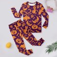 thumbnail image 2 of XAOFW Girls Pajamas Halloween All‑Over Print Long Sleeve Tops Pants Toddler Kids Fall Winter Cozy Loungewear 2-3 Years, 2 of 6