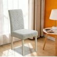 thumbnail image 4 of Funda gruesa para silla de comedor con respaldo integrado, funda elástica para cojín de asiento, para cocina, color caqui, gris, beige, gris oscuro, poliéster, protector de silla, envoltura elástica, 4 of 6