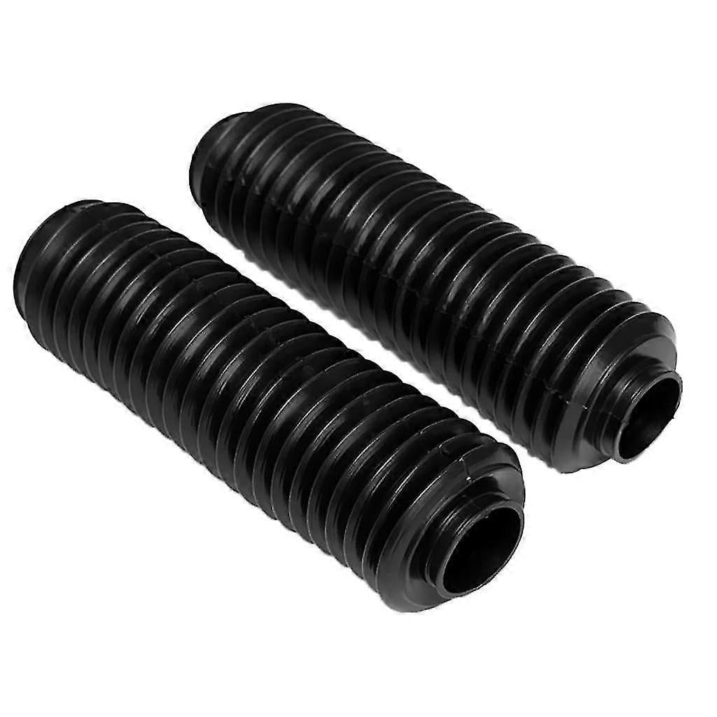 Pair Black Front Shock Absorber Rubber Boots Dust Cover for Motorcycle ...