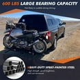 thumbnail image 5 of Kojem 79" Motorcycle Carrier Dirt Bike Rack 600 lbs Capacity Black Heavy Duty Steel 2" Hitch Mount Hauler w/ Loading Ramp, 5 of 13