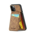 thumbnail image 2 of ELEHOLD for iPhone 13 Pro Max Leather Wallet Case with Card Slots Magnetic Button Kickstand Function Full Body Protective Shockproof Cover for iPhone 13 Pro Max 6.7",Brown, 2 of 8
