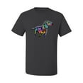 thumbnail image 2 of Wild Bobby, Colorful Dachshund Is My Spirit Animal Lover Men's Graphic T-Shirt, Charcoal, Small, 2 of 3