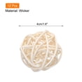 thumbnail image 2 of Unique Bargains 12 Pcs Wicker Rattan Balls 1.6 Inch Rattan Decorative Balls for Vase Fillers Home Decor Original, 2 of 5
