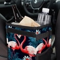 thumbnail image 6 of Flamingo Foldable Mini Car Trash Can with Lid and Leak-Proof Hanging Storage Bag, 6 of 6