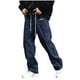 thumbnail image 2 of Pantalones largos de poliéster para hombre, de moda, de color liso, con bolsillos, cintura elástica y cordón ajustable., 2 of 6