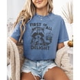 thumbnail image 3 of First of All I'm A Delight Shirt for Women and Men Funny Raccoon Tee for Adults Blue Jean Shirt Adult Medium, 3 of 4