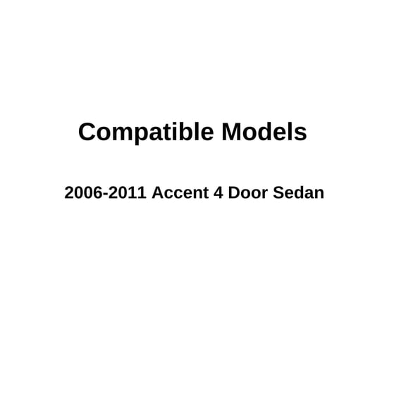 Driver Left Side Front Door Window Door Glass Compatible with Hyundai Accent 4 Door Sedan 2006-2011 Models