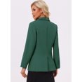 thumbnail image 3 of DARING DIVA Women's Business One Button Open Front Work Office Suit Blazer XS Dark Green, 3 of 6