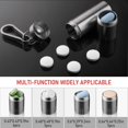 thumbnail image 3 of Titanium Small Pill Holder Keychain   Portable Pill Case  Pocket Pill Box Container Carrier to Hold Pills  Vitamins  Fish Oil  Supplements, 3 of 6