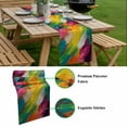 thumbnail image 5 of Colorful Pigment Table Runner - 48 Inch Long, Kitchen Dining Table Runner Dresser Scarves, Abstract Color Block Oil Painting Farmhouse Decor for Coffee Tables Wedding Party Banquet, 5 of 8