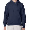 thumbnail image 3 of Hanes Men's Ultimate Cotton Hooded Sweatshirt, Long Sleeve Pullover Pocket Hoodie, Navy, 2XL, 3 of 5