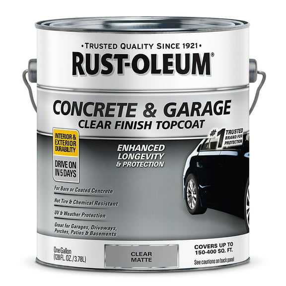 Rust-Oleum 1 Gal. Concrete and Garage Matte Clear Finish Floor Topcoat 380895