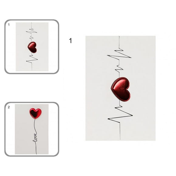 Carte de Vœux d'Invitation d'Amour en Faux Cuir Carte Postale Mariage Cadeau de la Saint-Valentin
