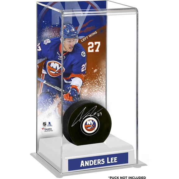 Anders Lee New York Islanders Deluxe Tall Hockey Puck Case
