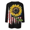 thumbnail image 4 of Cavosen USA Shirt 3/4 Sleeve Crew Neck Dressy Patriotic Tee 250 Years Red White and Blue Graphic Shirt Summer Basic Tops, 4 of 5