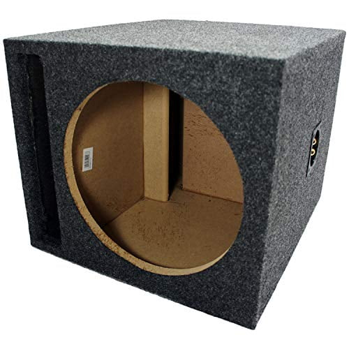 American Sound Connection Car Audio Single 12" SPL Bass Subwoofer Labyrinth Vent Sub Box Stereo Enclosure