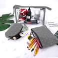 thumbnail image 2 of Neceser de maquillaje transparente, impermeable, de PVC, para mujer, bolsa de cosméticos de viaje, bolsa de almacenamiento para vacaciones, gris, 2 of 5