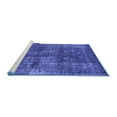 thumbnail image 2 of Ahgly Company Machine Washable Indoor Square Oriental Blue Industrial Area Rugs, 6' Square, 2 of 4