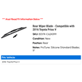 thumbnail image 2 of Rear Wiper Blade - Compatible with 2016 Toyota Prius V, 2 of 2