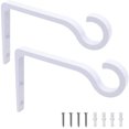 thumbnail image 1 of 2 uds. * gancho para plantas de pared-blanco MFZFUKR WMZY-155-2, 1 of 6